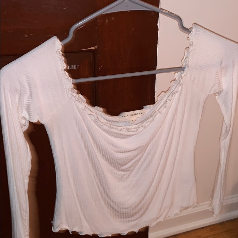 PacSun cropped off the shoulder longsleeve